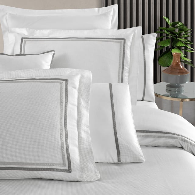 Yatsan Maison Shiny Merserize Pamuk Gri Çift Kişilik Nevresim Takımı