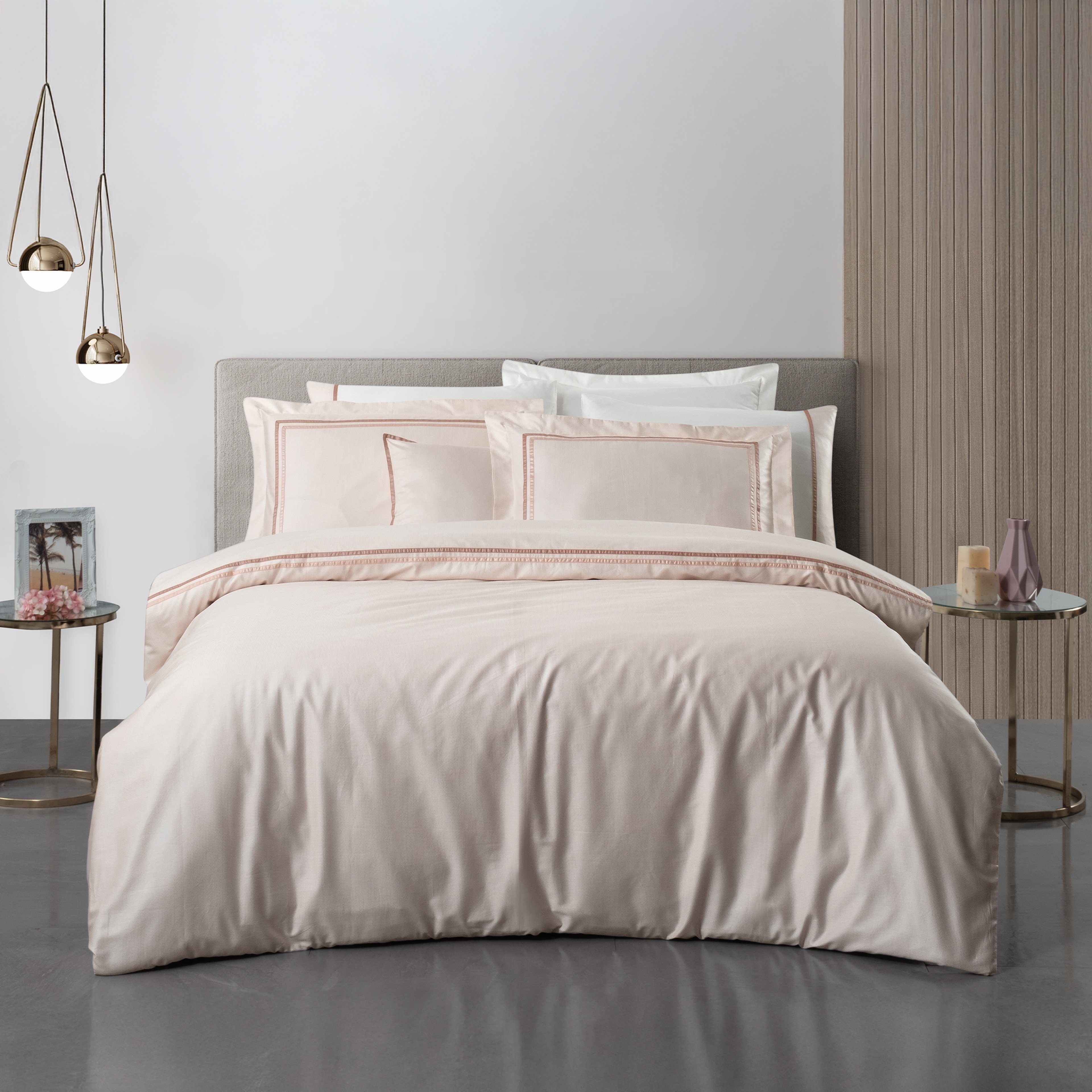 Yatsan Maison Shiny Merserize Pamuk Kiremit Çift Kişilik Nevresim Takımı