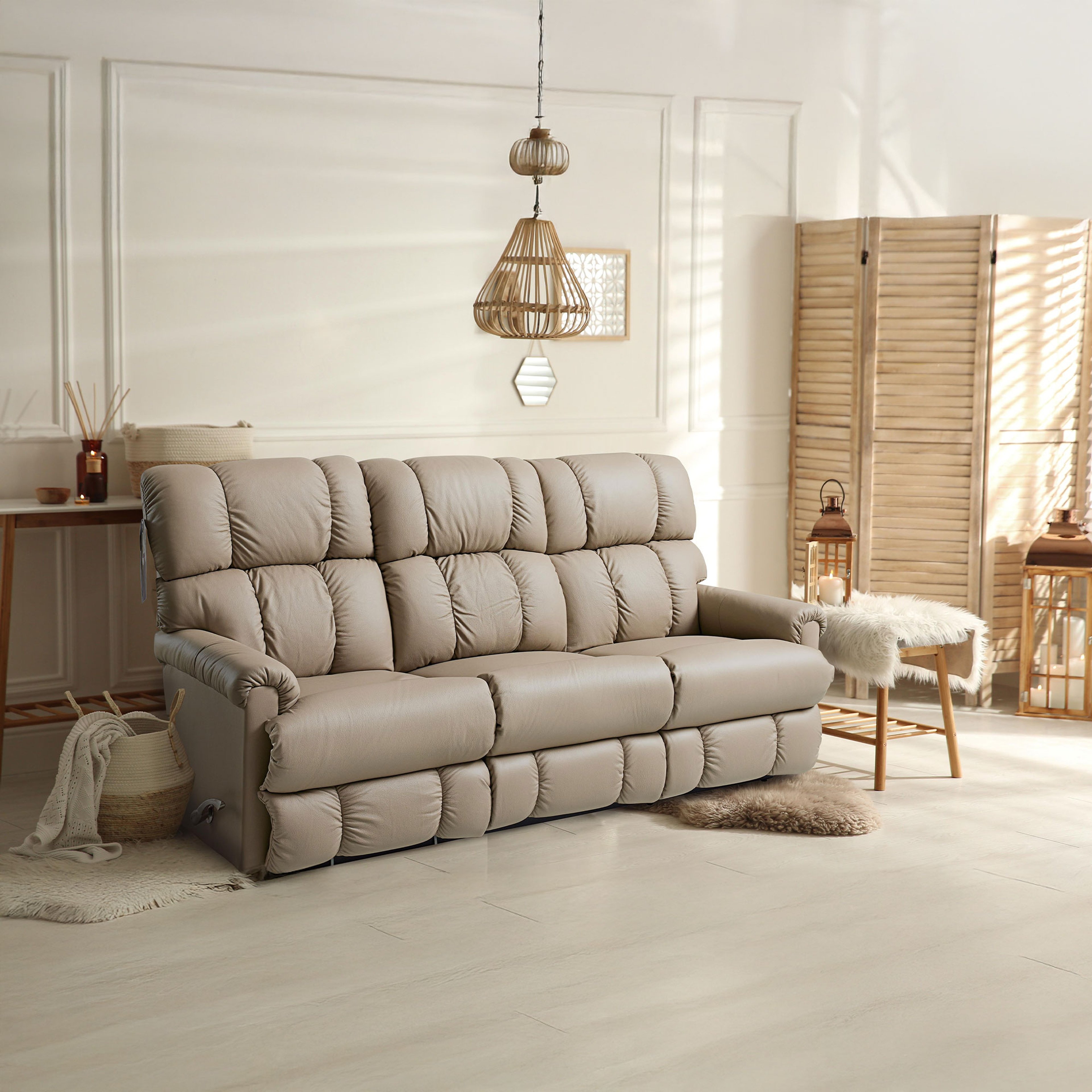 La-Z-Boy Pinnacle Madras Mushroom Üçlü Koltuk