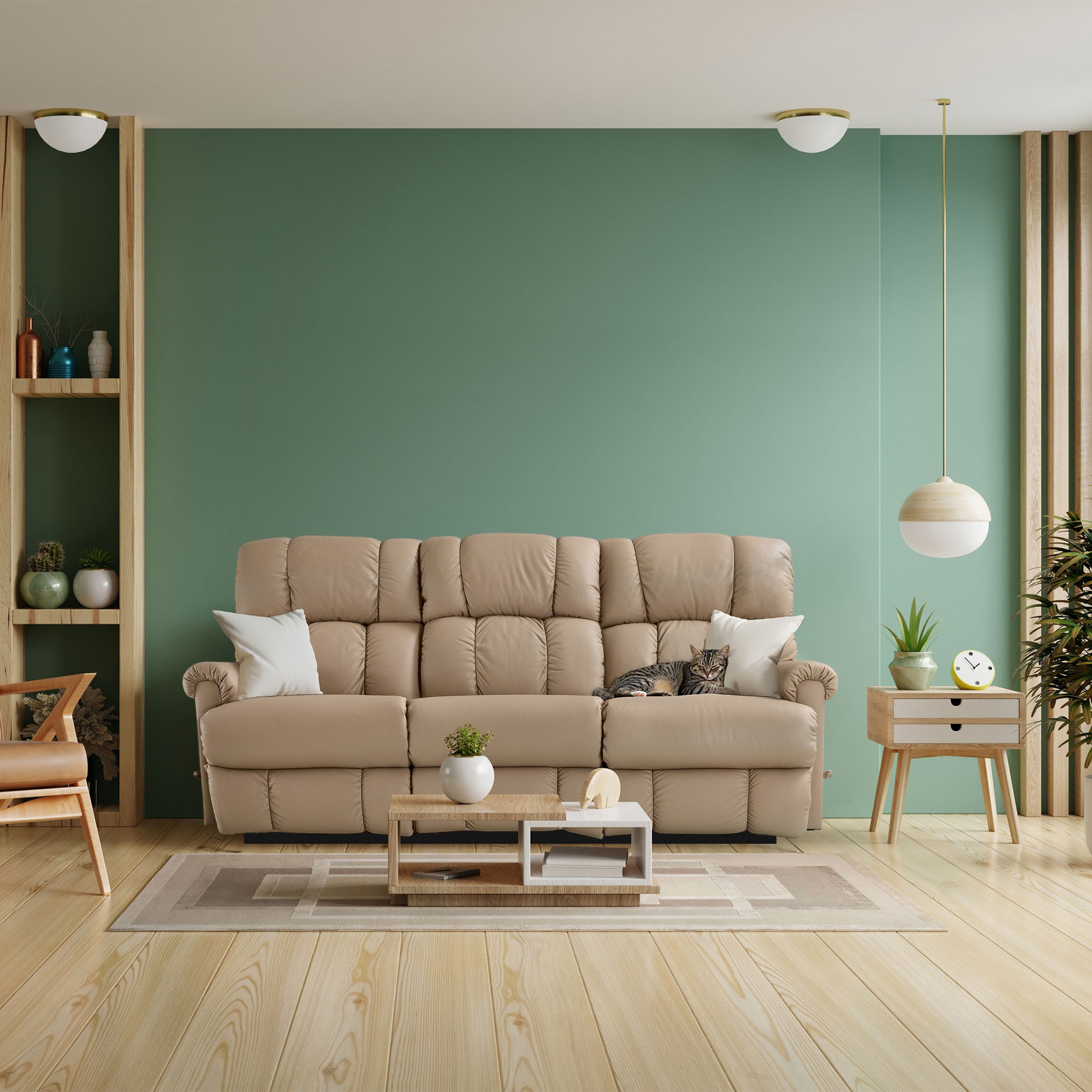 La-Z-Boy Pinnacle Madras Mushroom Üçlü Koltuk