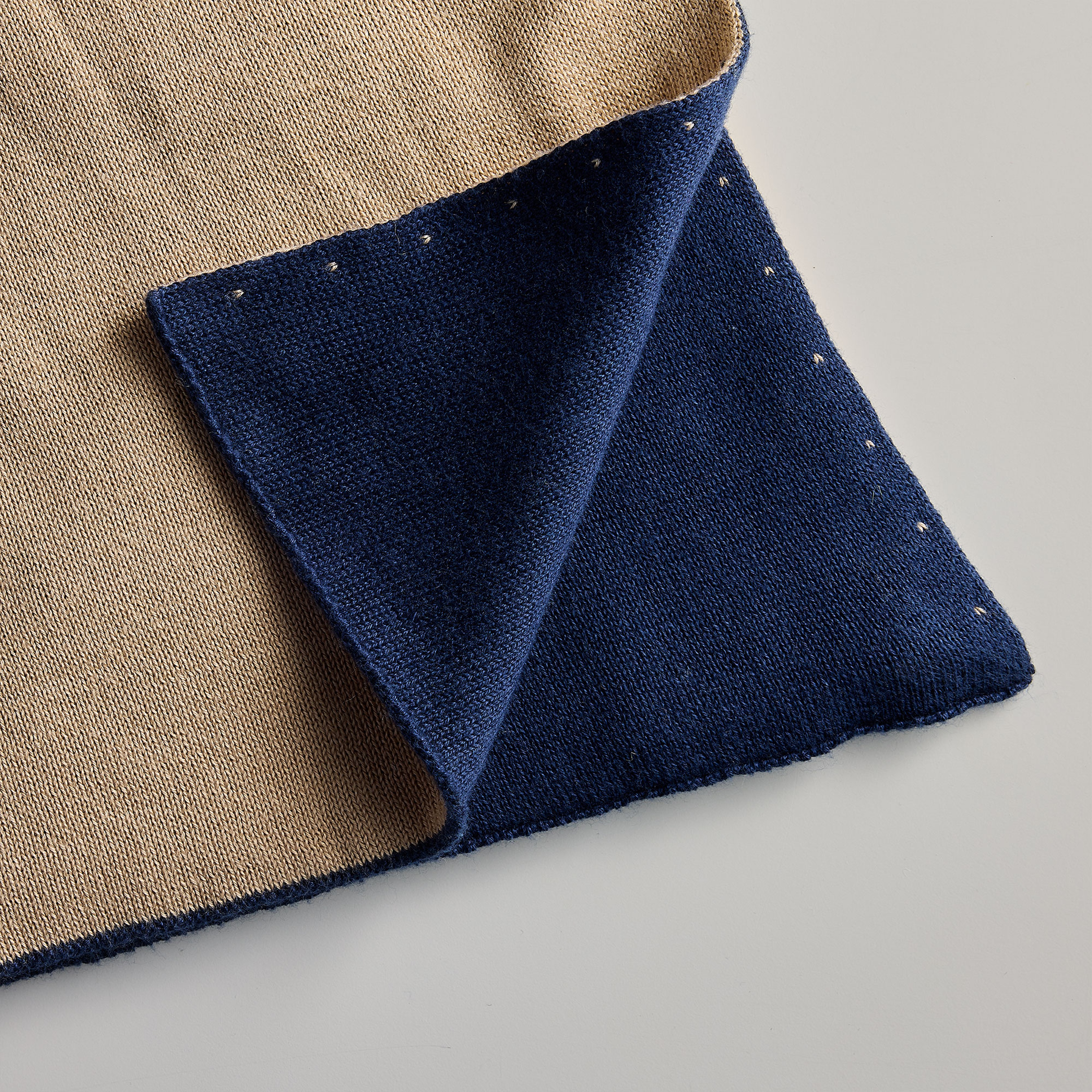 Yatsan Maison Albina Throw TV Battaniyesi Lacivert-Latte