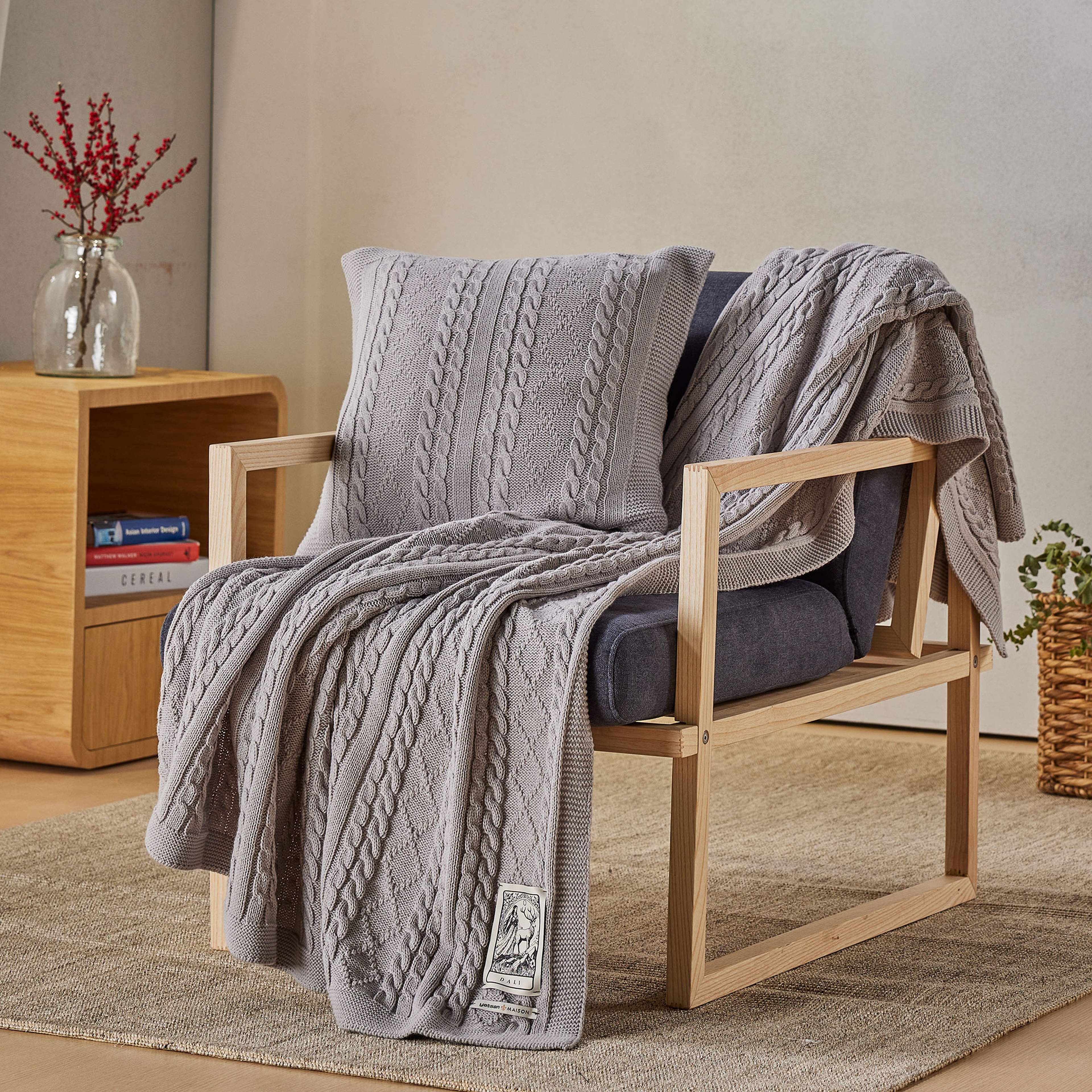 Yatsan Maison Dali Throw TV Battaniyesi Gri