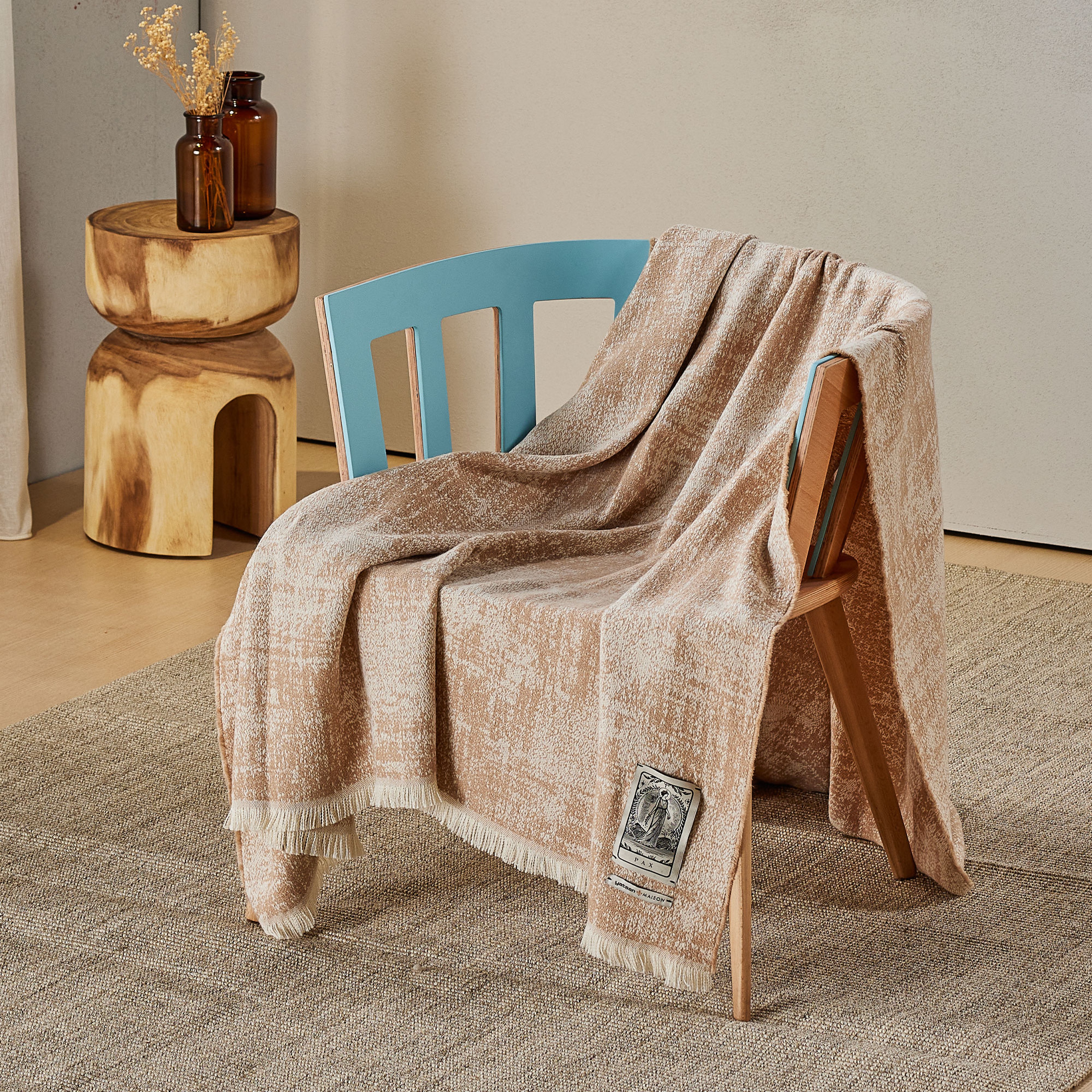 Yatsan Maison Pax Throw TV Battaniyesi Latte