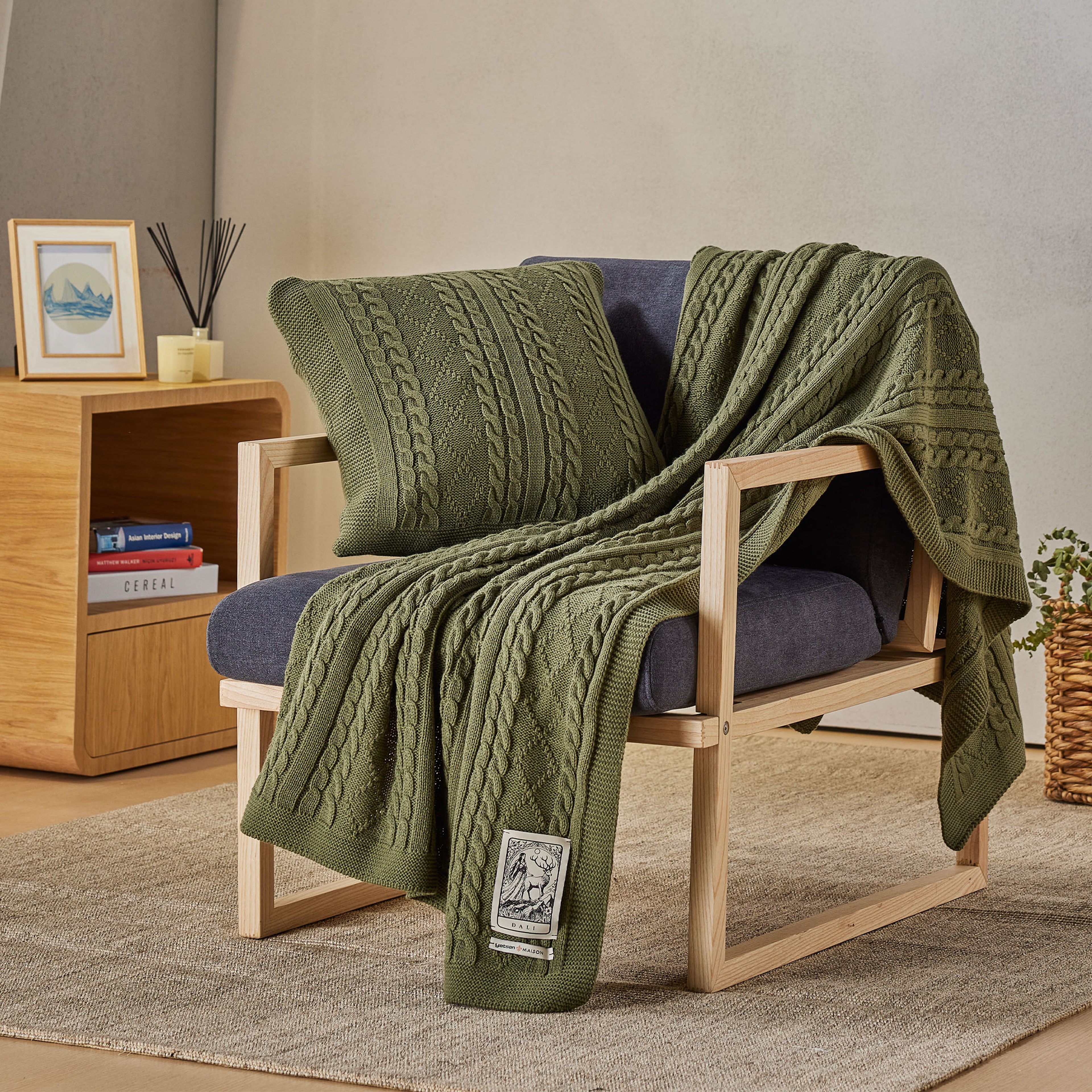 Yatsan Maison Dali Kırlent Kılıfı Haki