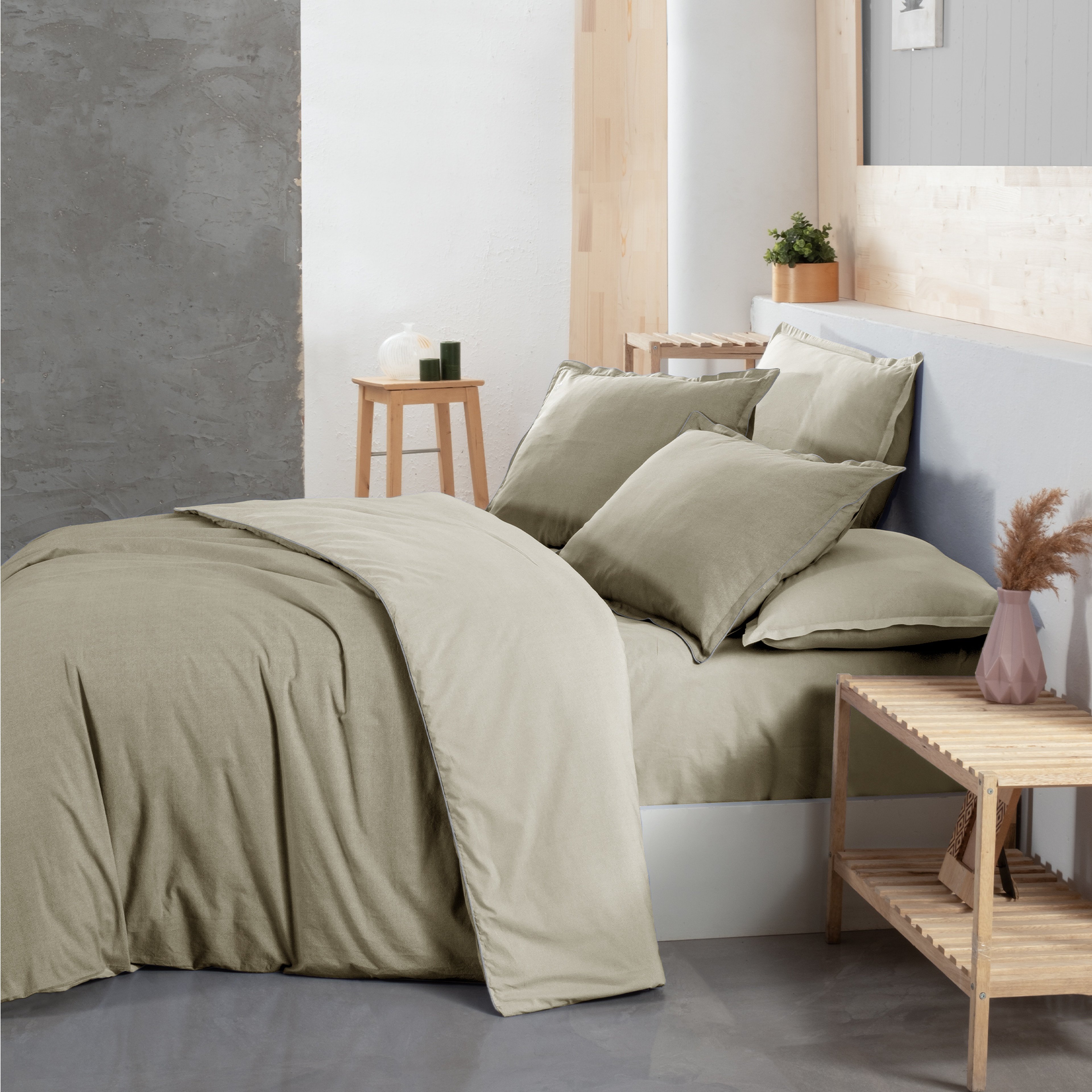 Yatsan Maison Comfy And Cosy Pamuklu Bej Çift Kişilik Nevresim Takımı