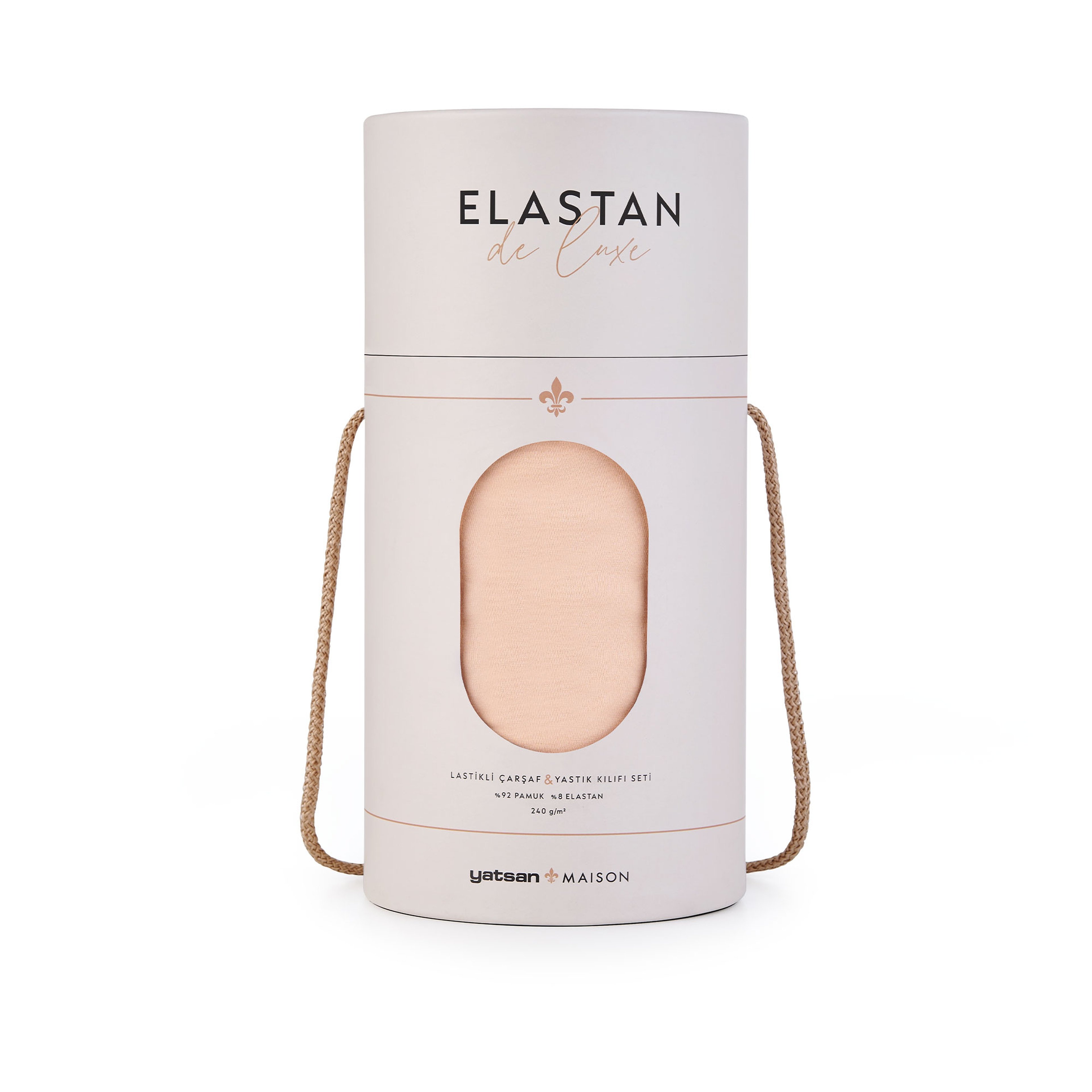 Elastan De Luxe Lastikli Çarşaf & Yastık Kılıf Seti Somon