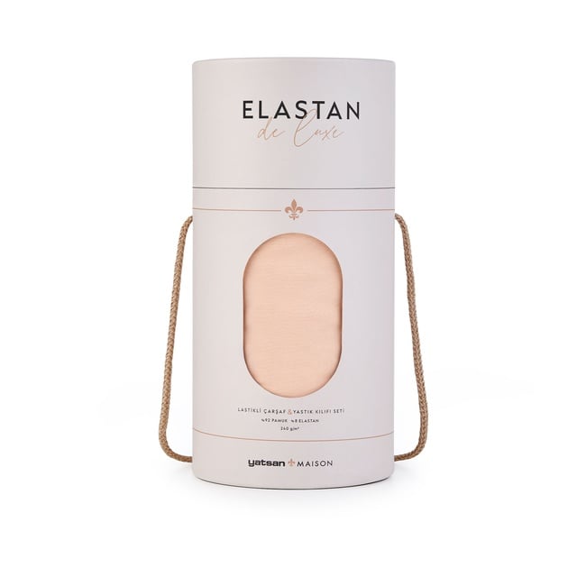 Elastan De Luxe Lastikli Çarşaf & Yastık Kılıf Seti Somon