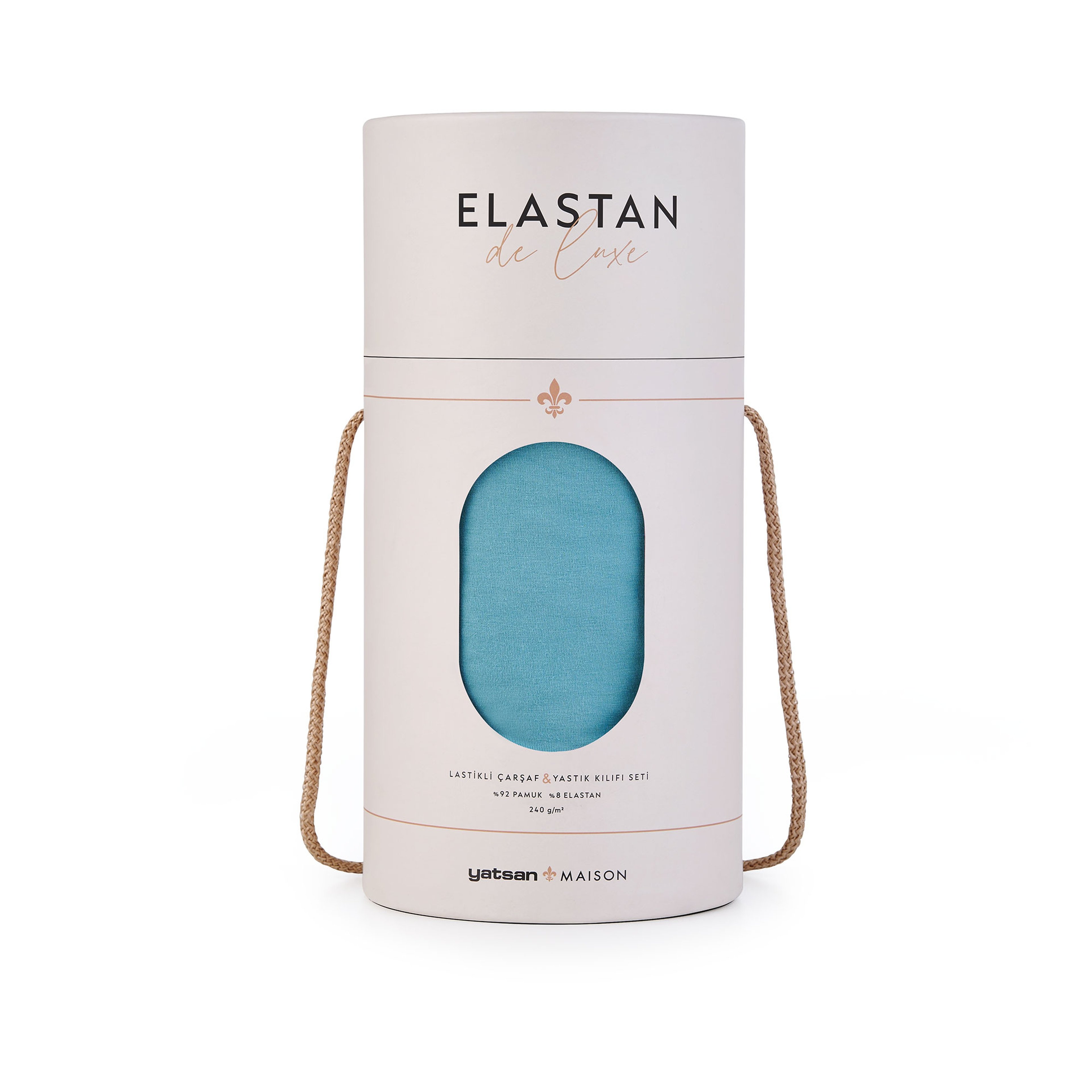 Elastan De Luxe Lastikli Çarşaf & Yastık Kılıf Seti Açık Petrol