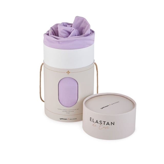 Elastan De Luxe Lastikli Çarşaf & Yastık Kılıf Seti Gül Kurusu