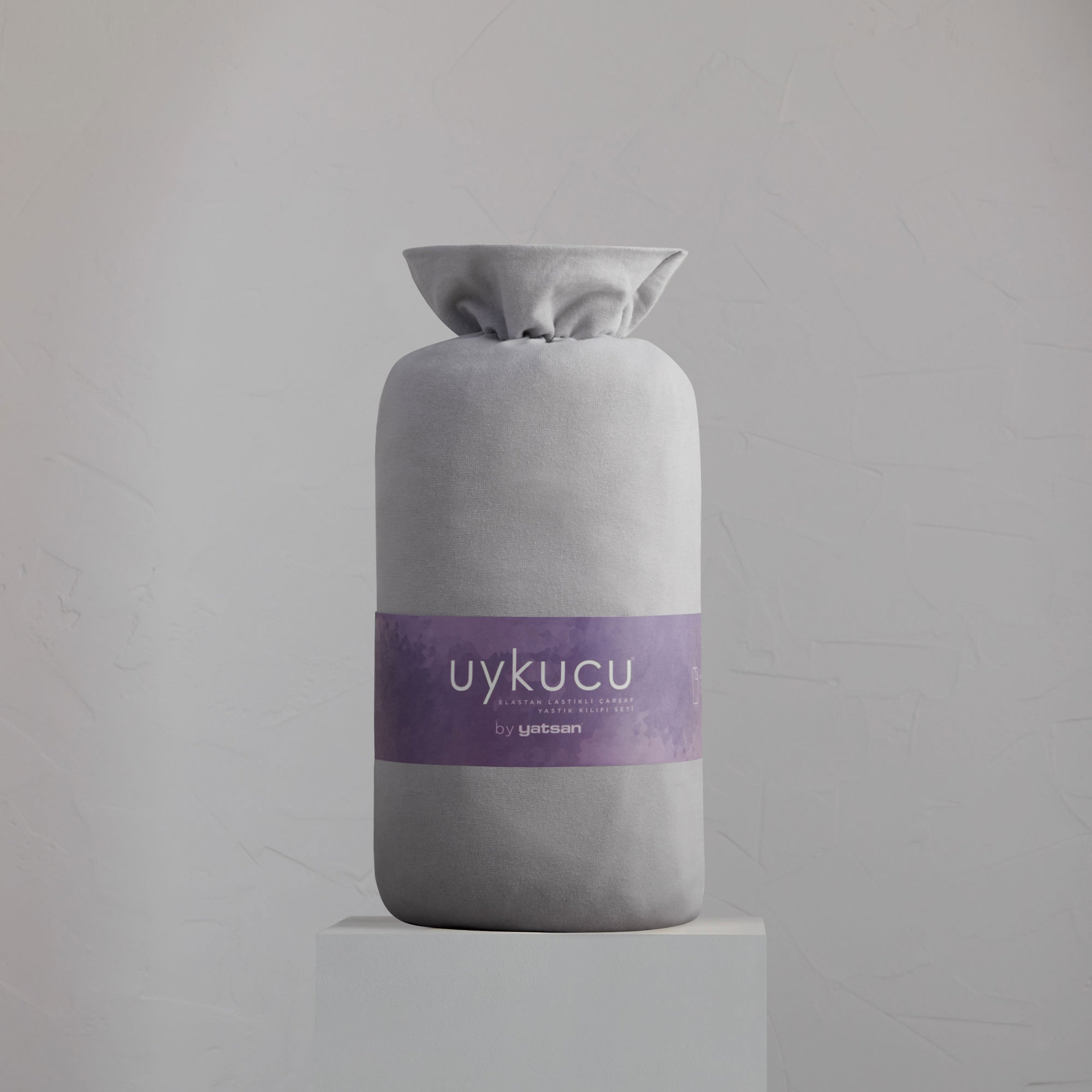 Uykucu Elastan Lastikli Çarşaf Seti Açık Gri