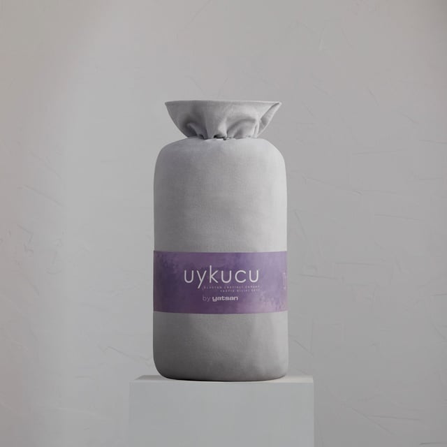 Uykucu Elastan Lastikli Çarşaf Seti Açık Gri