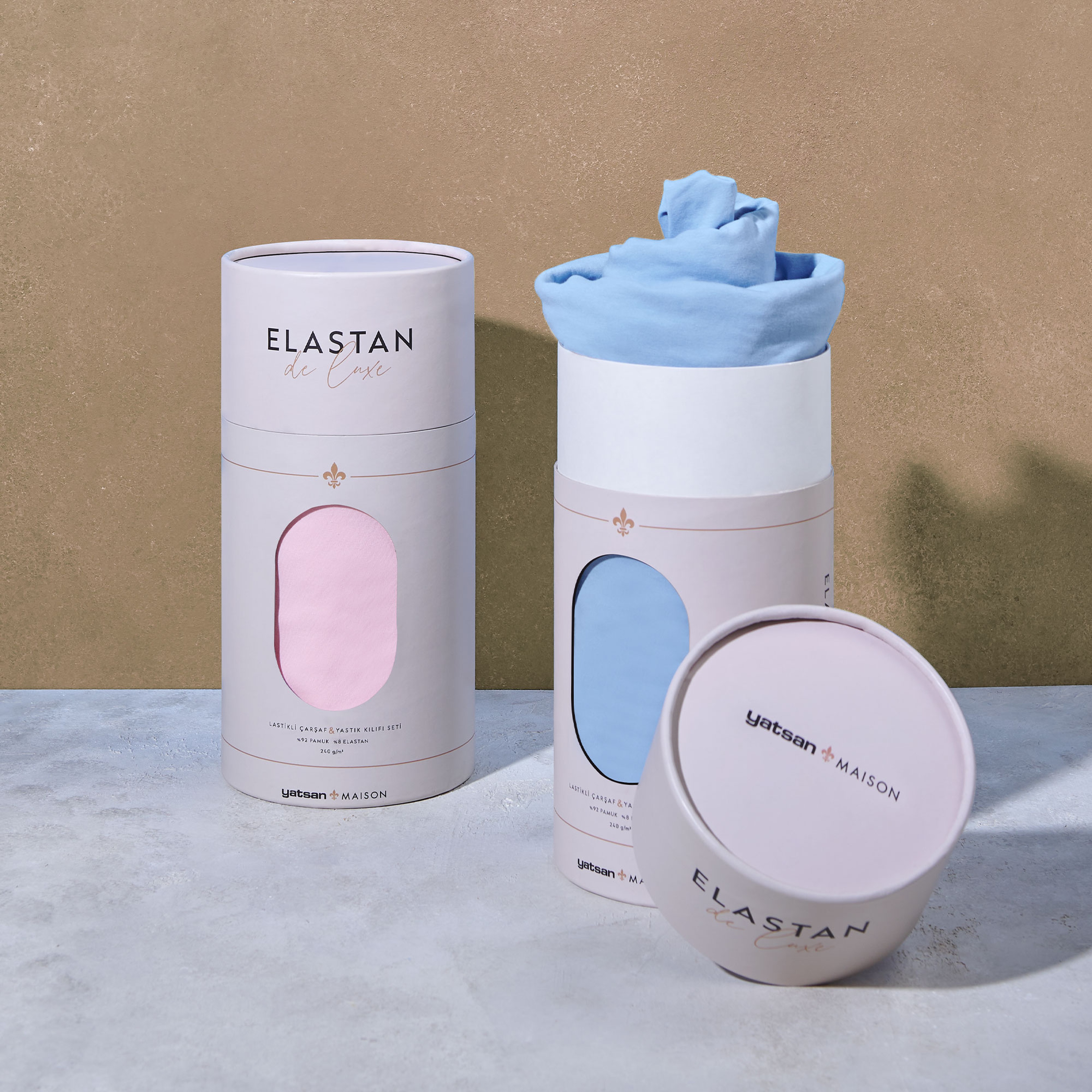 Elastan De Luxe Lastikli Çarşaf & Yastık Kılıf Seti Pembe