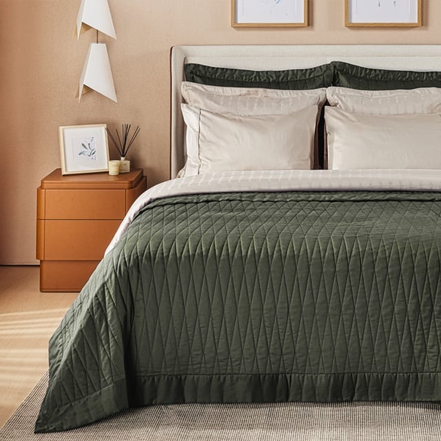 Yatsan Maison Hypnos Yatak Örtüsü Haki