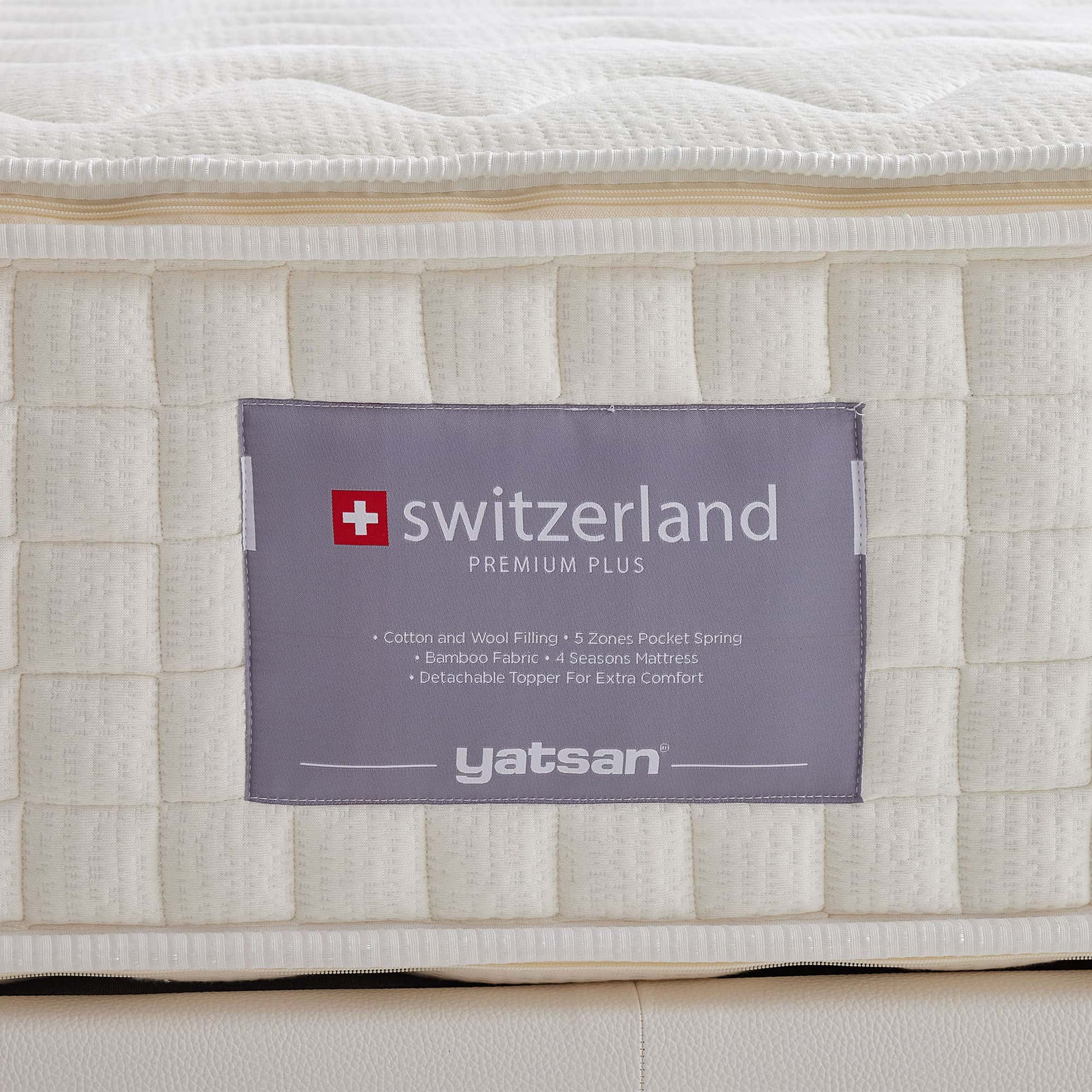 Yatsan Switzerland Premium Plus Çift Taraflı Bambu Pedli Yatak