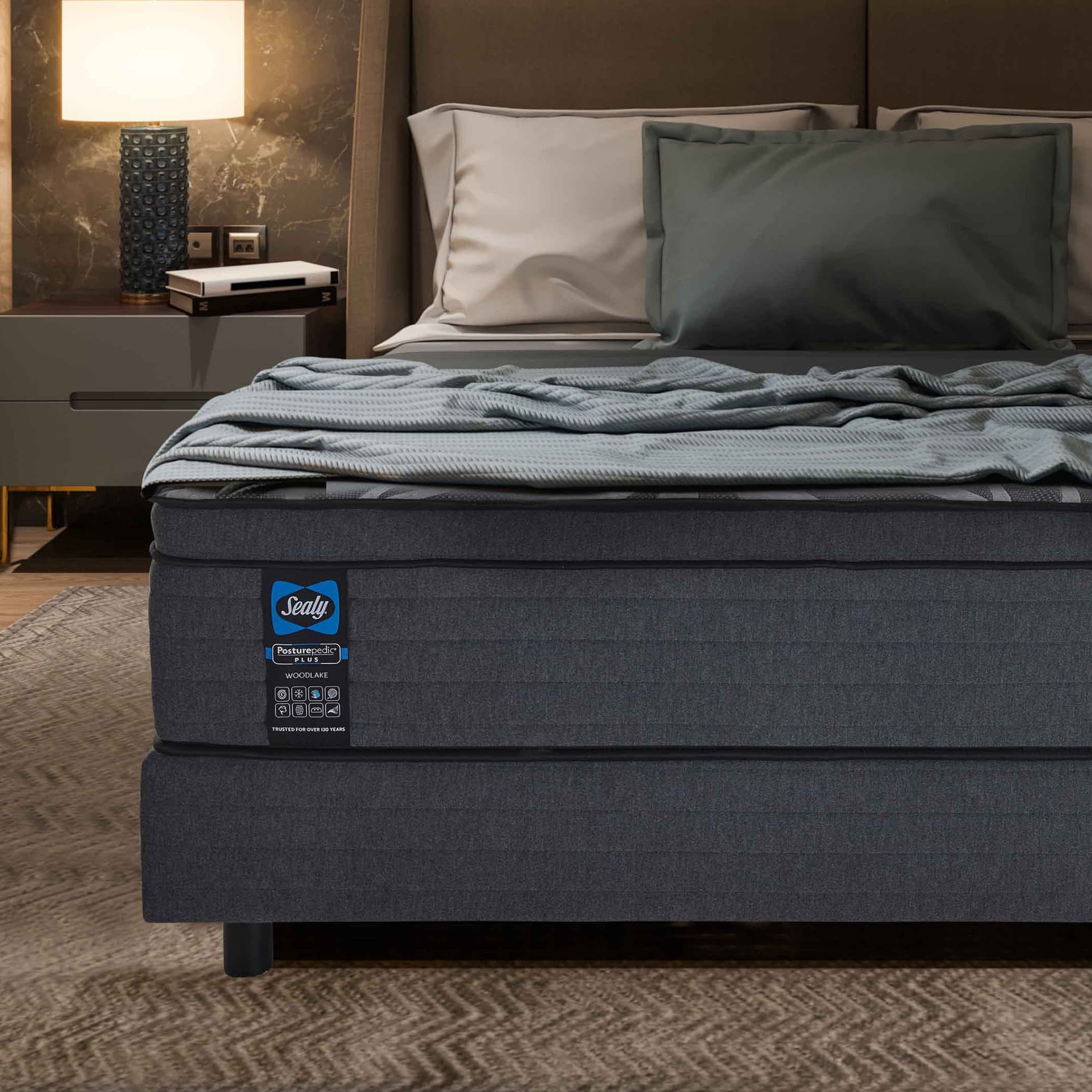 Sealy Woodlake Visco Jel Hybrid Posturepedic Pamuk Yatak