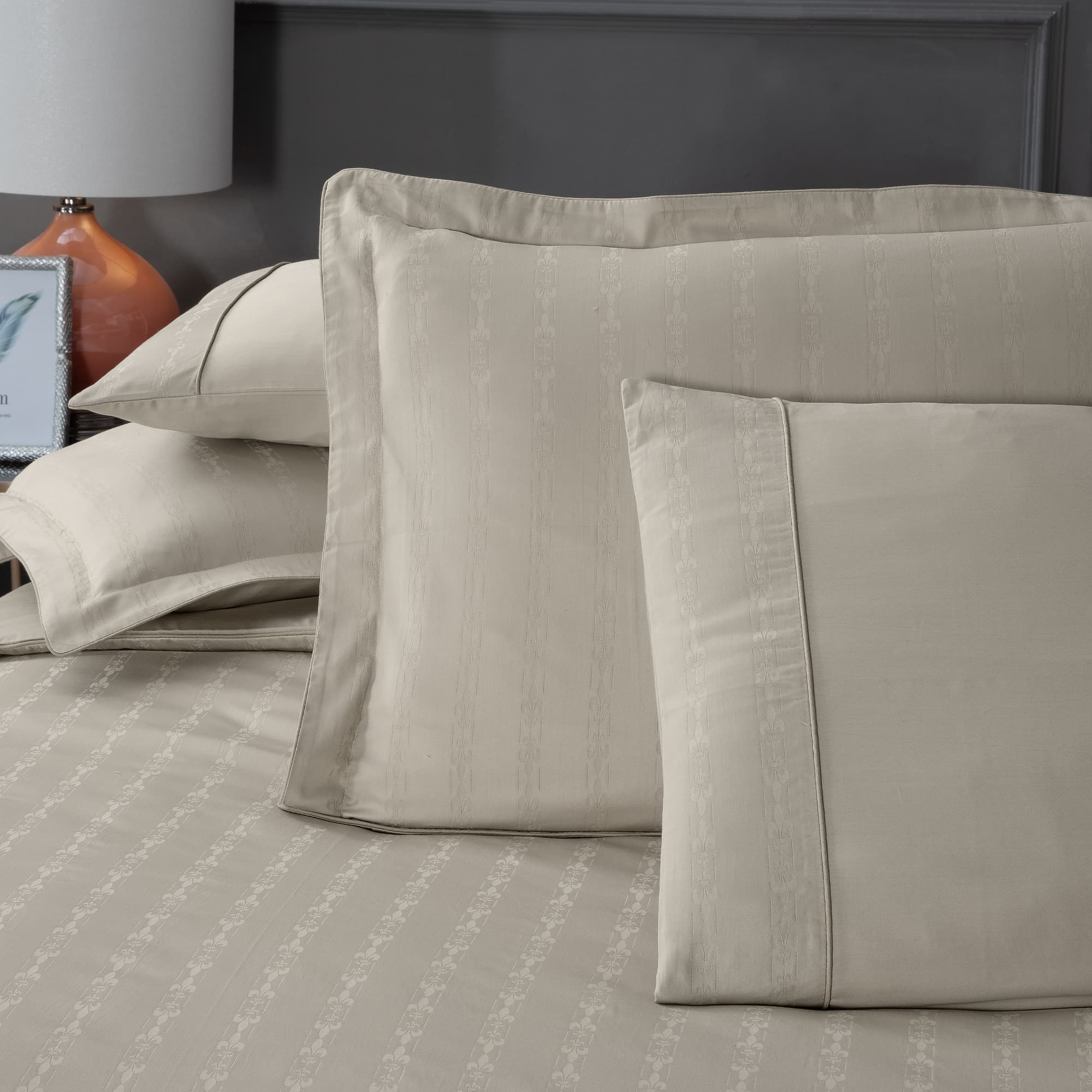 Yatsan Maison Jacquard Classy Merserize Pamuk Bej Nevresim Takımı