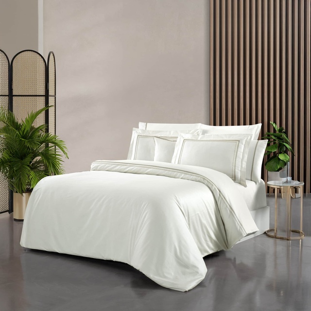 Yatsan Maison Shiny Merserize Pamuk Bej Nevresim Takımı