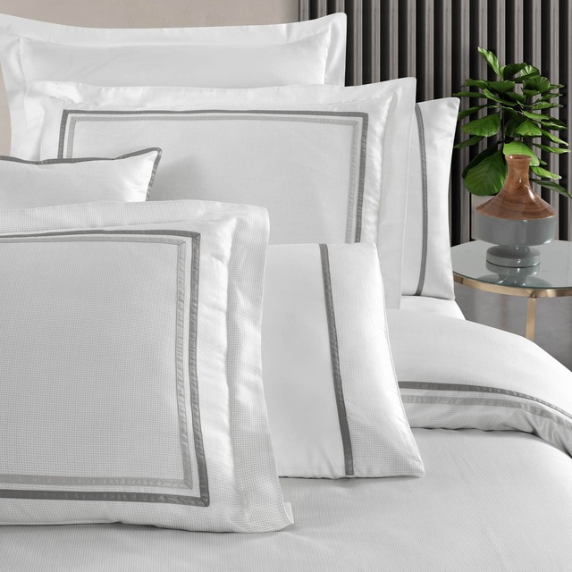 Yatsan Maison Shiny Merserize Pamuk Gri Nevresim Takımı