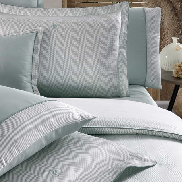 Yatsan Maison Herringbone Merserize Pamuk Yeşil Nevresim Takımı