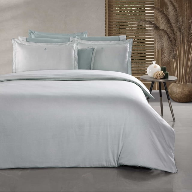 Yatsan Maison Herringbone Merserize Pamuk Yeşil Nevresim Takımı