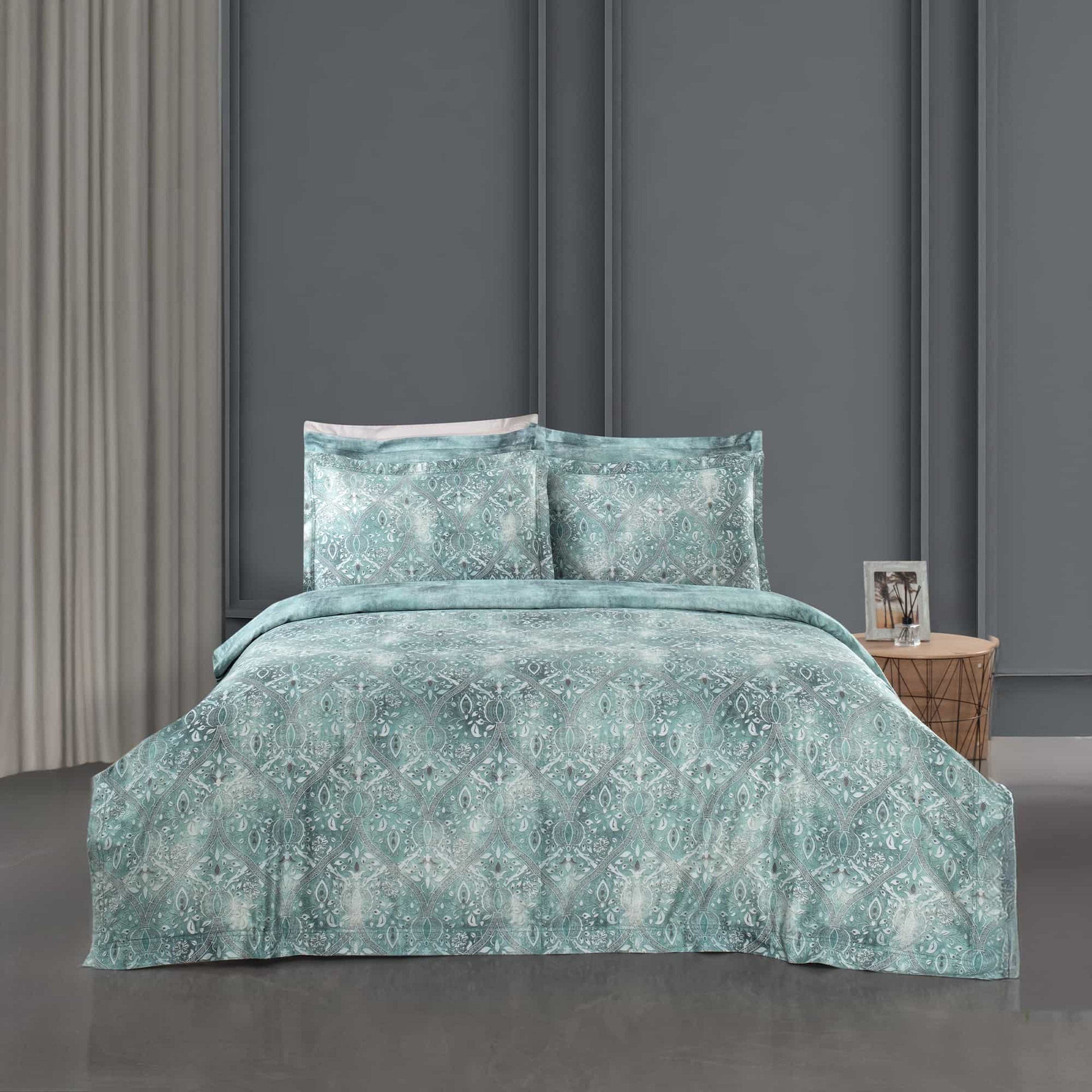 Yatsan Maison Oriental Merserize Pamuk Yeşil Nevresim Takımı