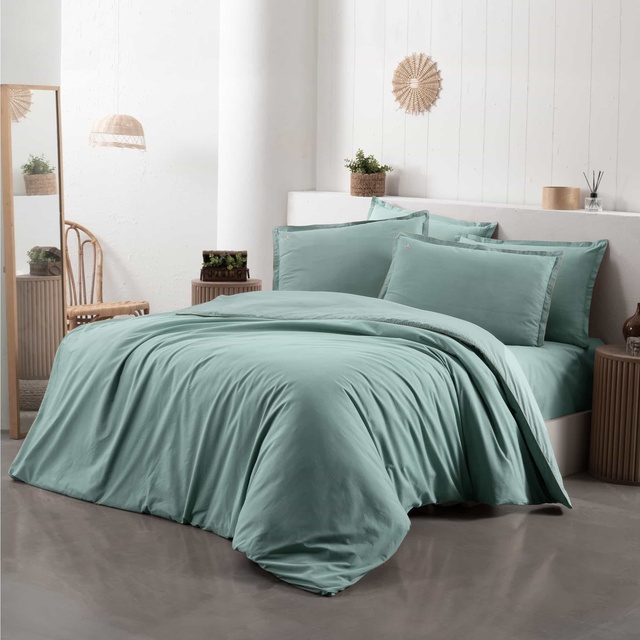 Yatsan Maison Comfy And Cosy Pamuklu Yeşil Nevresim Takımı