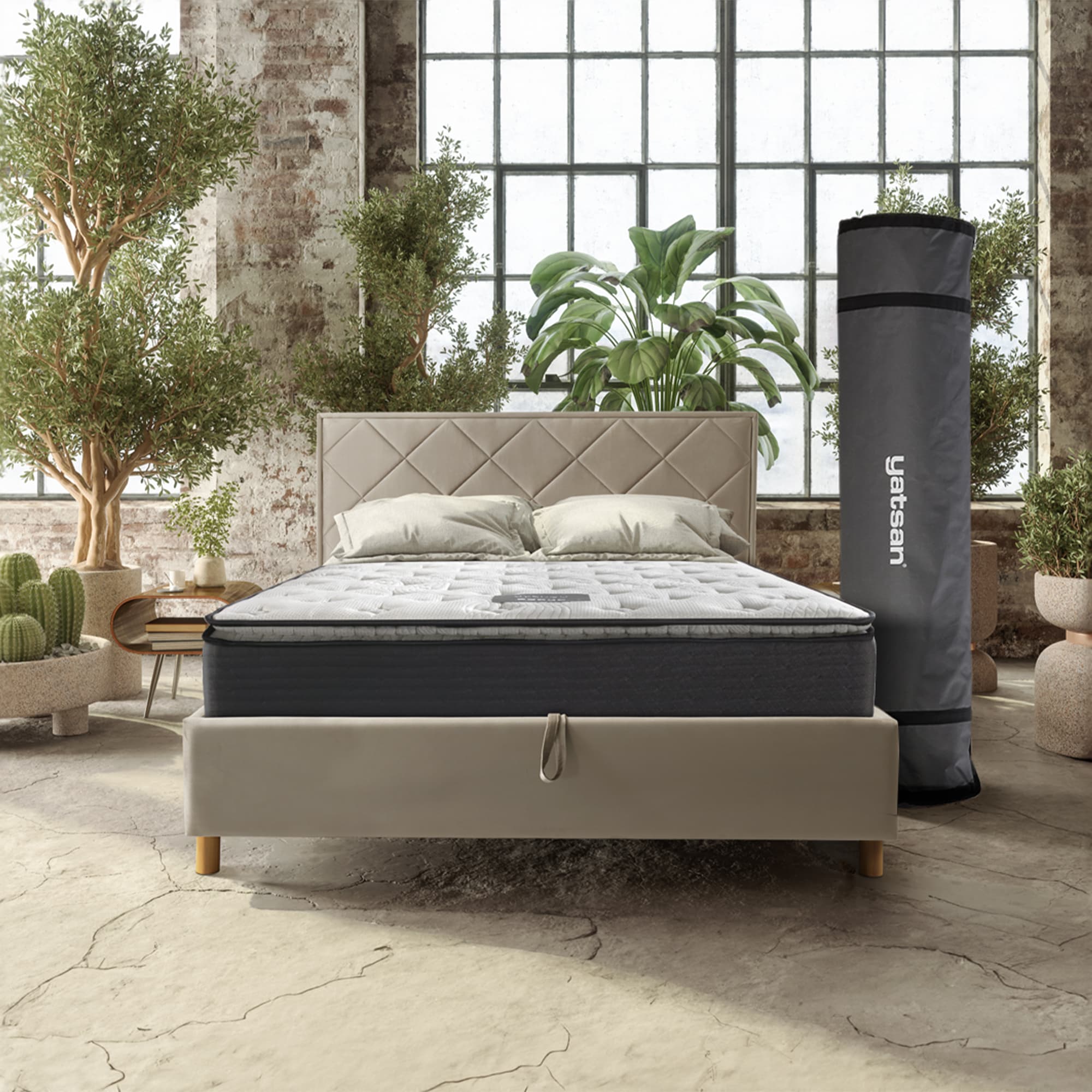 Uykucu Elite Pillow Top Lateks Pedli Pamuk Yatak