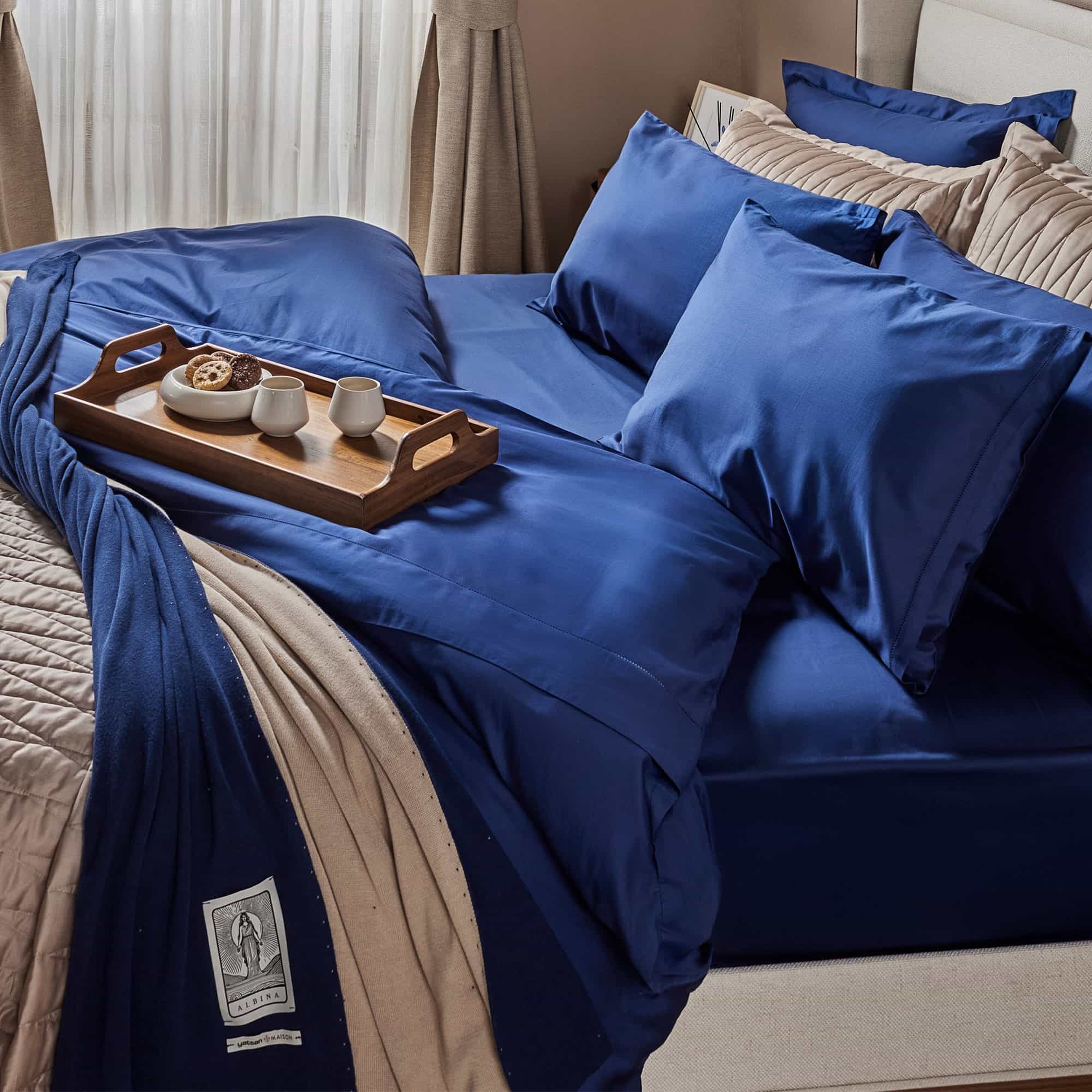 Yatsan Maison Lacelle Fitted Lacivert Nevresim Takımı