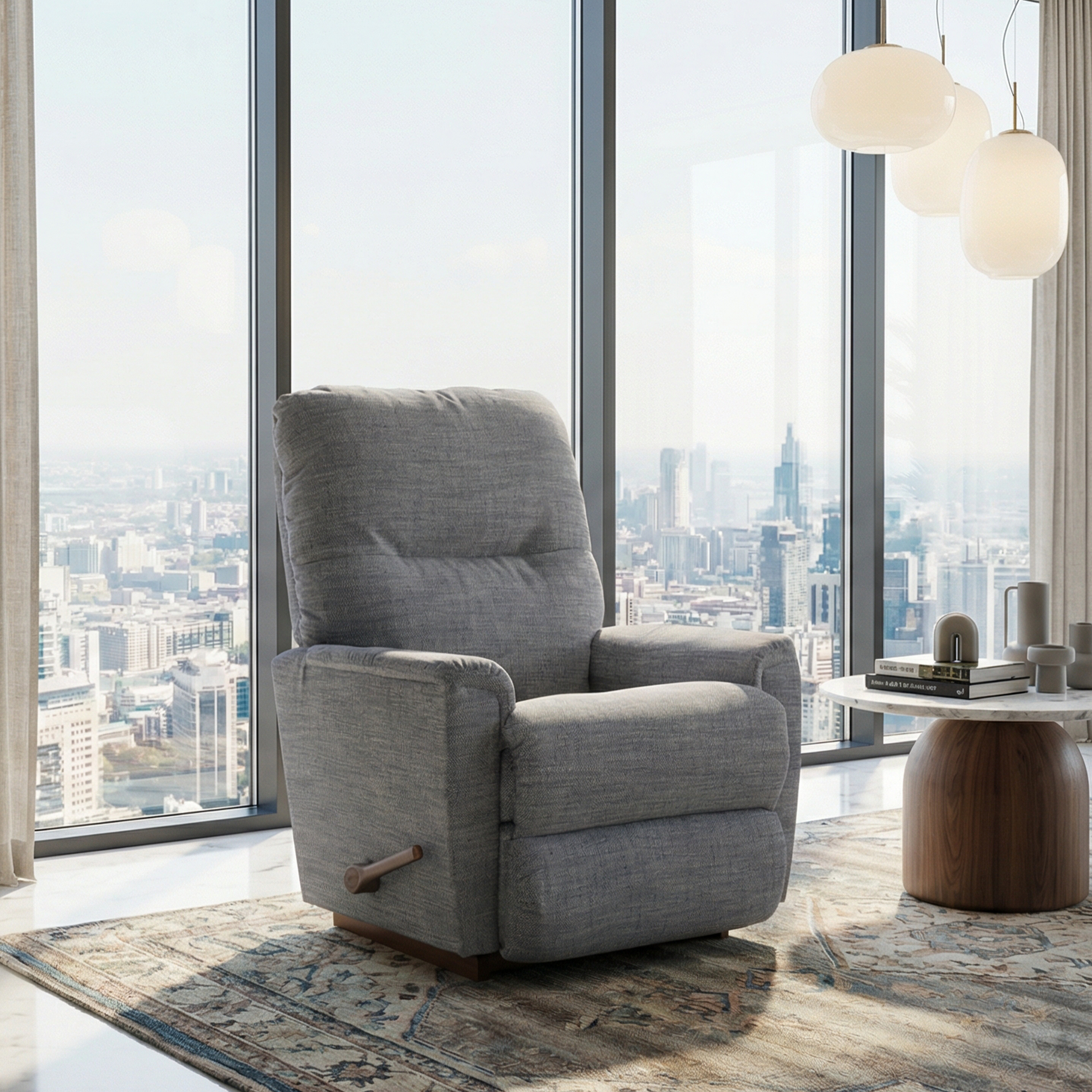 La-Z-Boy Drew Rocking Recliner Mckittrick-Indigo Koltuk