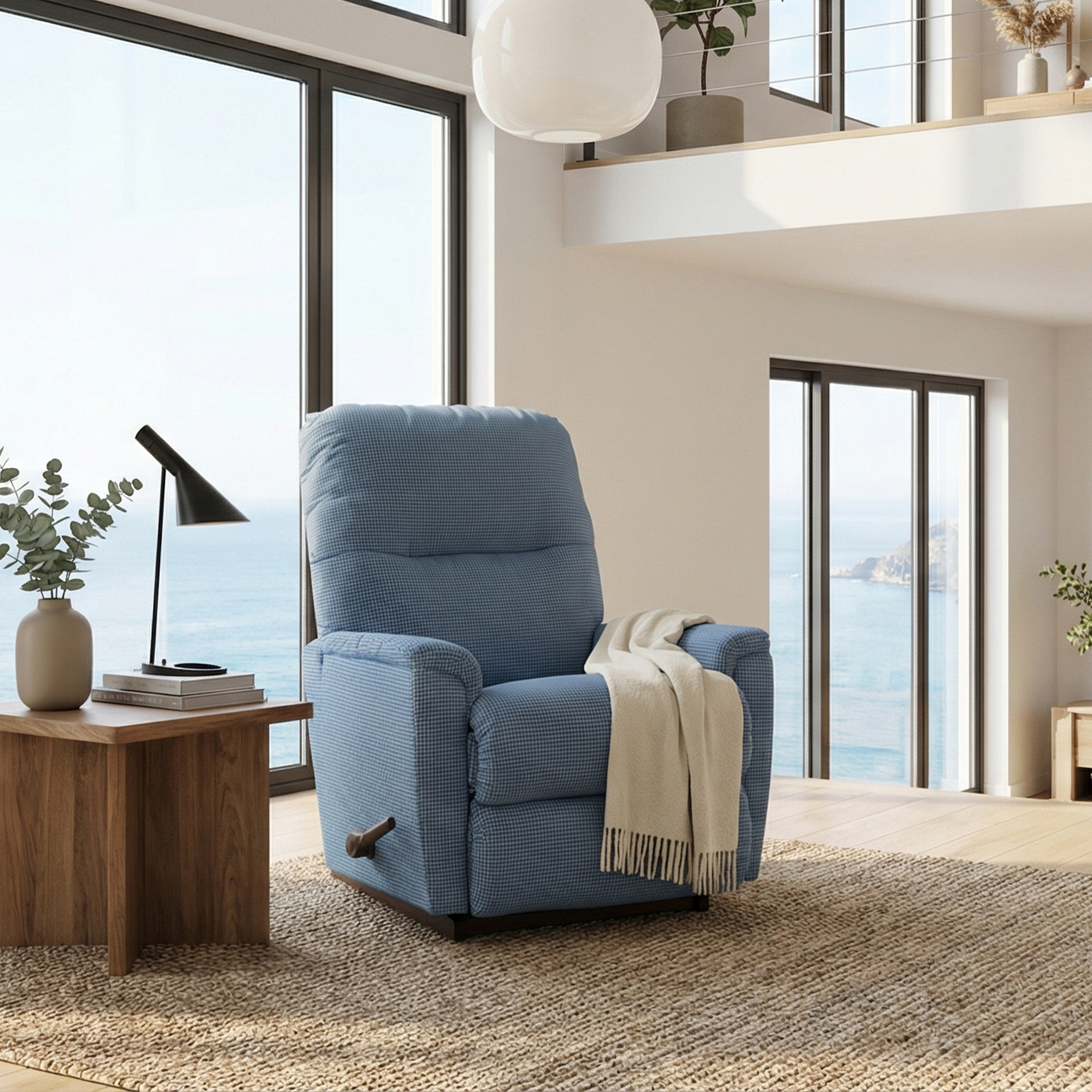 La-Z-Boy Drew Rocking Recliner Whitman-Sinatra Mavi Koltuk