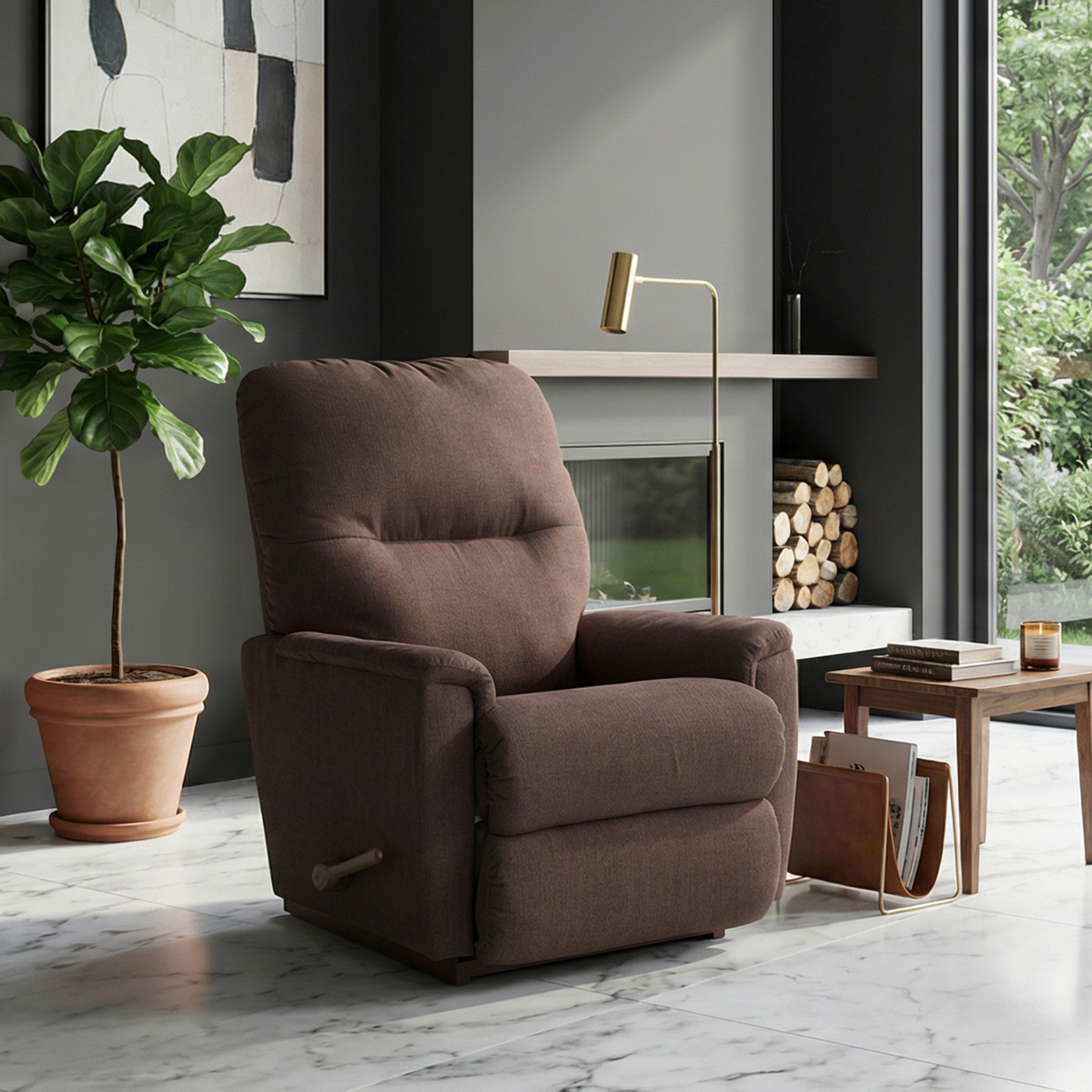 La-Z-Boy Drew Rocking Recliner Iflannigan-Fudge Kahverengi Koltuk