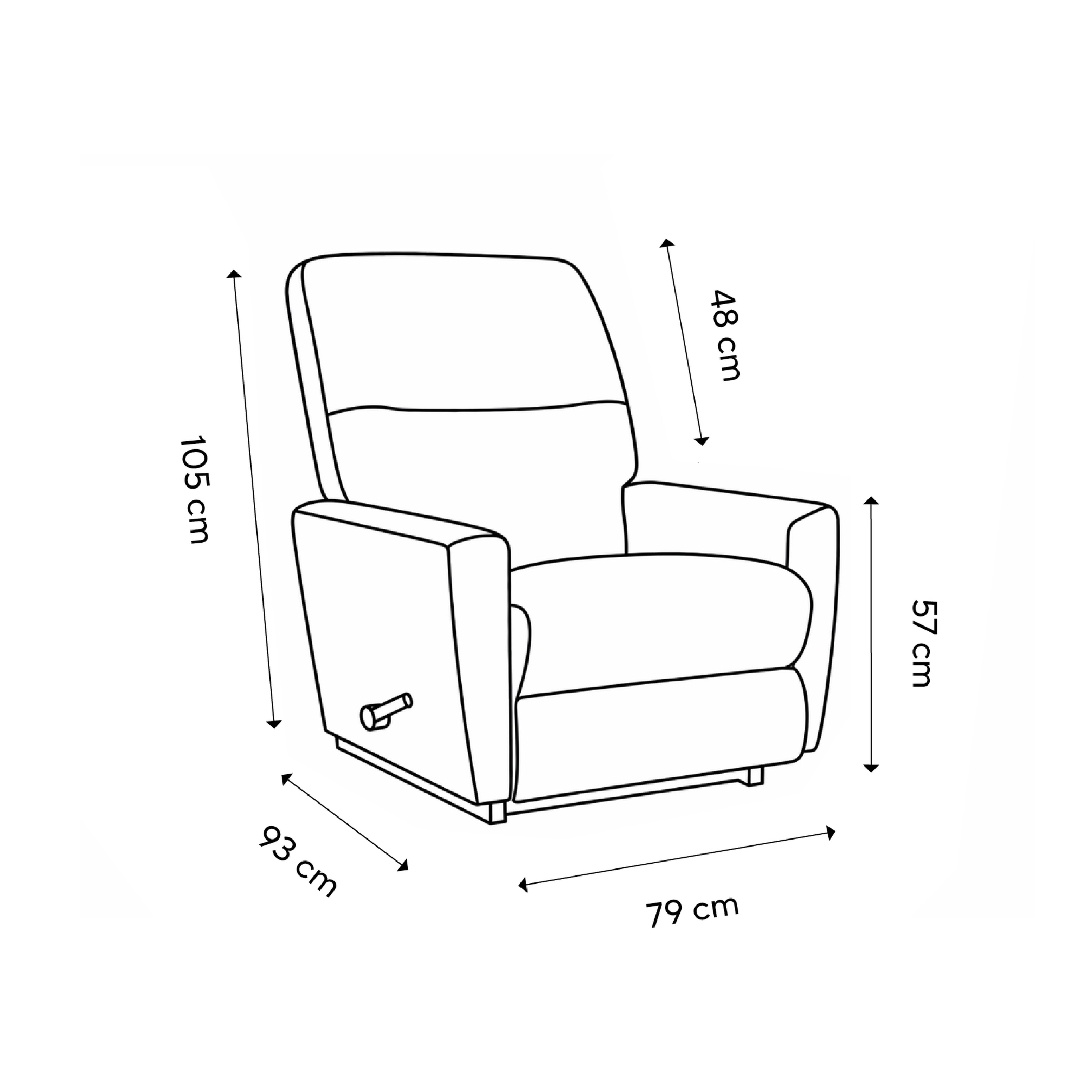 La-Z-Boy Drew Rocking Recliner Mckittrick-Indigo Mavi Gri Koltuk