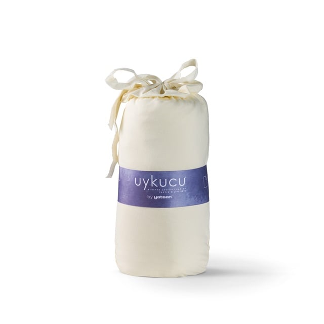 Uykucu Elastan Lastikli Çarşaf Seti Ekru