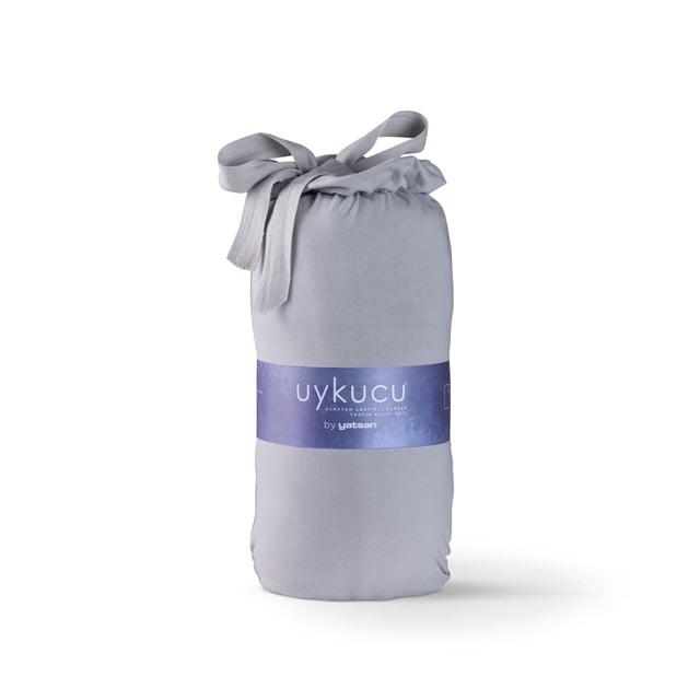 Uykucu Elastan Lastikli Çarşaf Seti Açık Gri