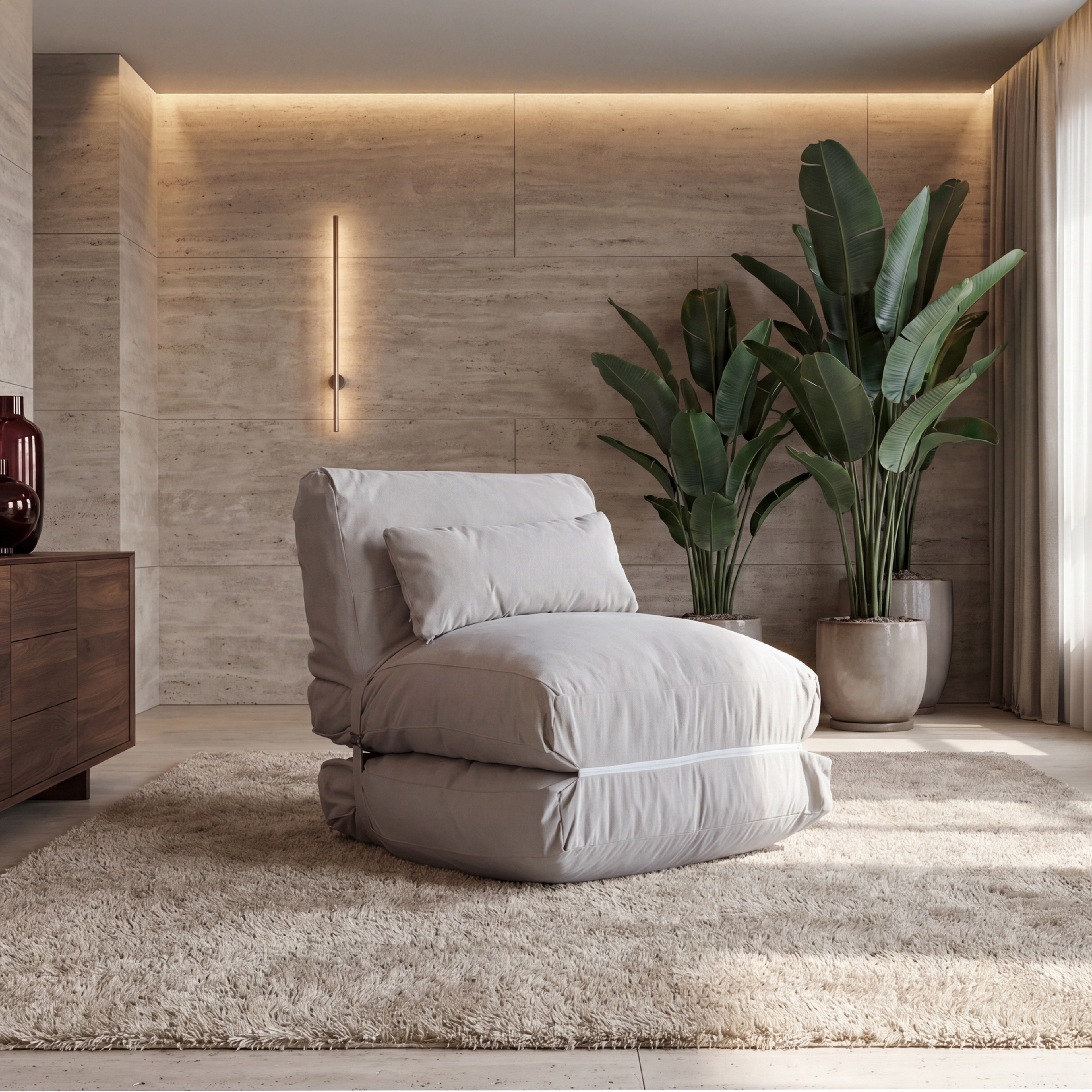 Sit'n Sleep Katlanır Minder Krem