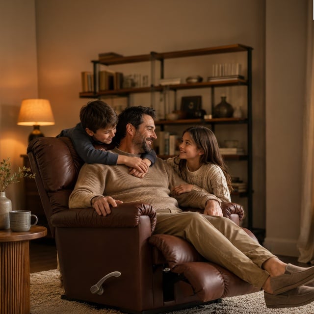 La-Z-Boy Pinnacle Leather Madras Chestnut Sallanır TV Koltuk