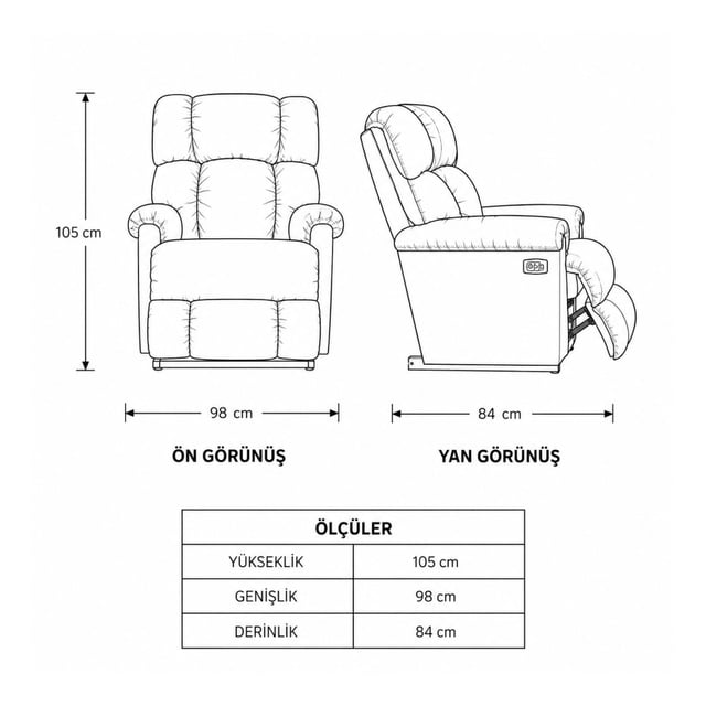 La-Z-Boy Pinnacle Leather Madras Chesnut Elektrikli TV Koltuk