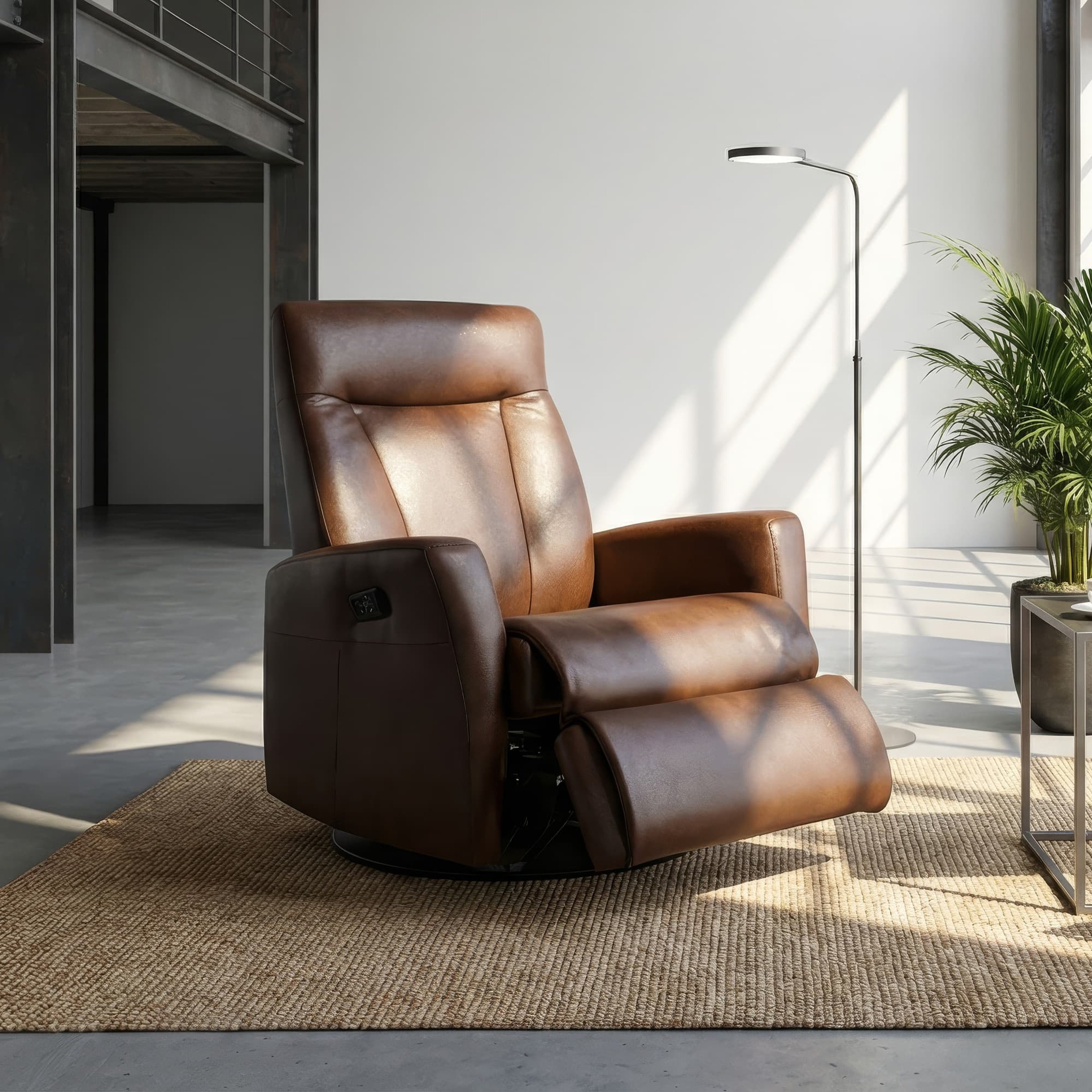 La-Z-Boy Grand Giotto XL Power Lux Swivel Glider Aurora/Havana TV Koltuk