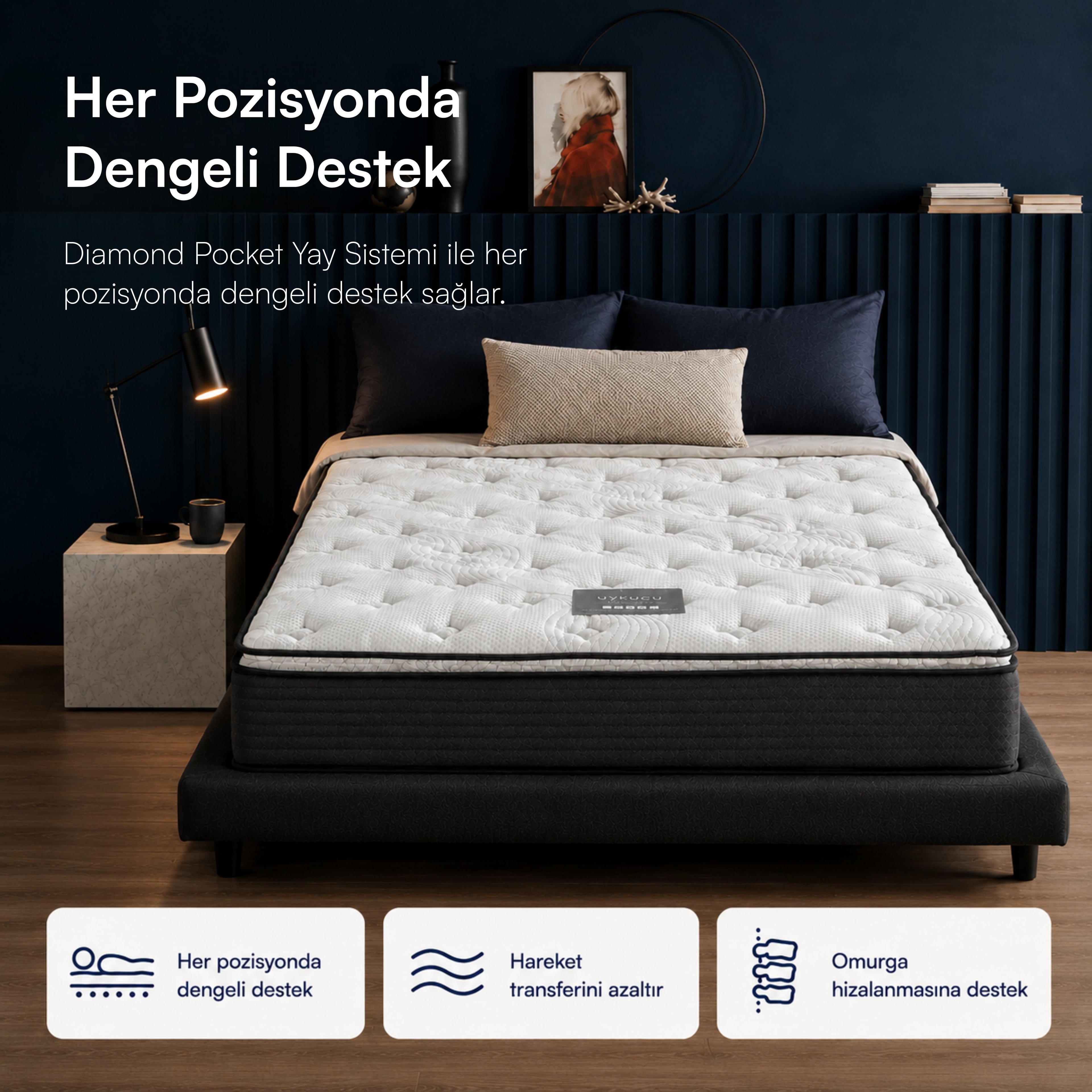 Uykucu Elite Pillow Top Visco Pedli Yatak