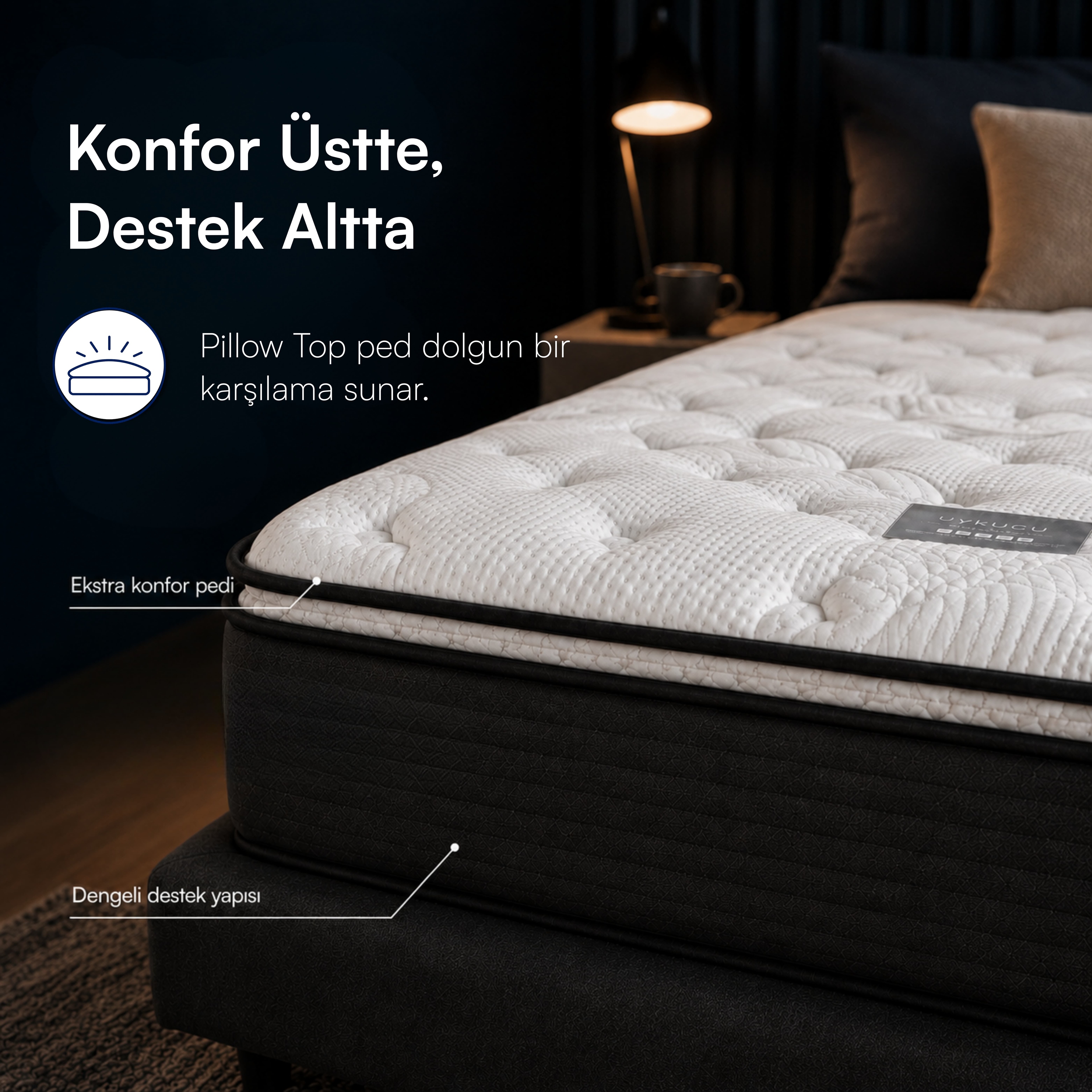 Uykucu Elite Pillow Top Visco Pedli Yatak