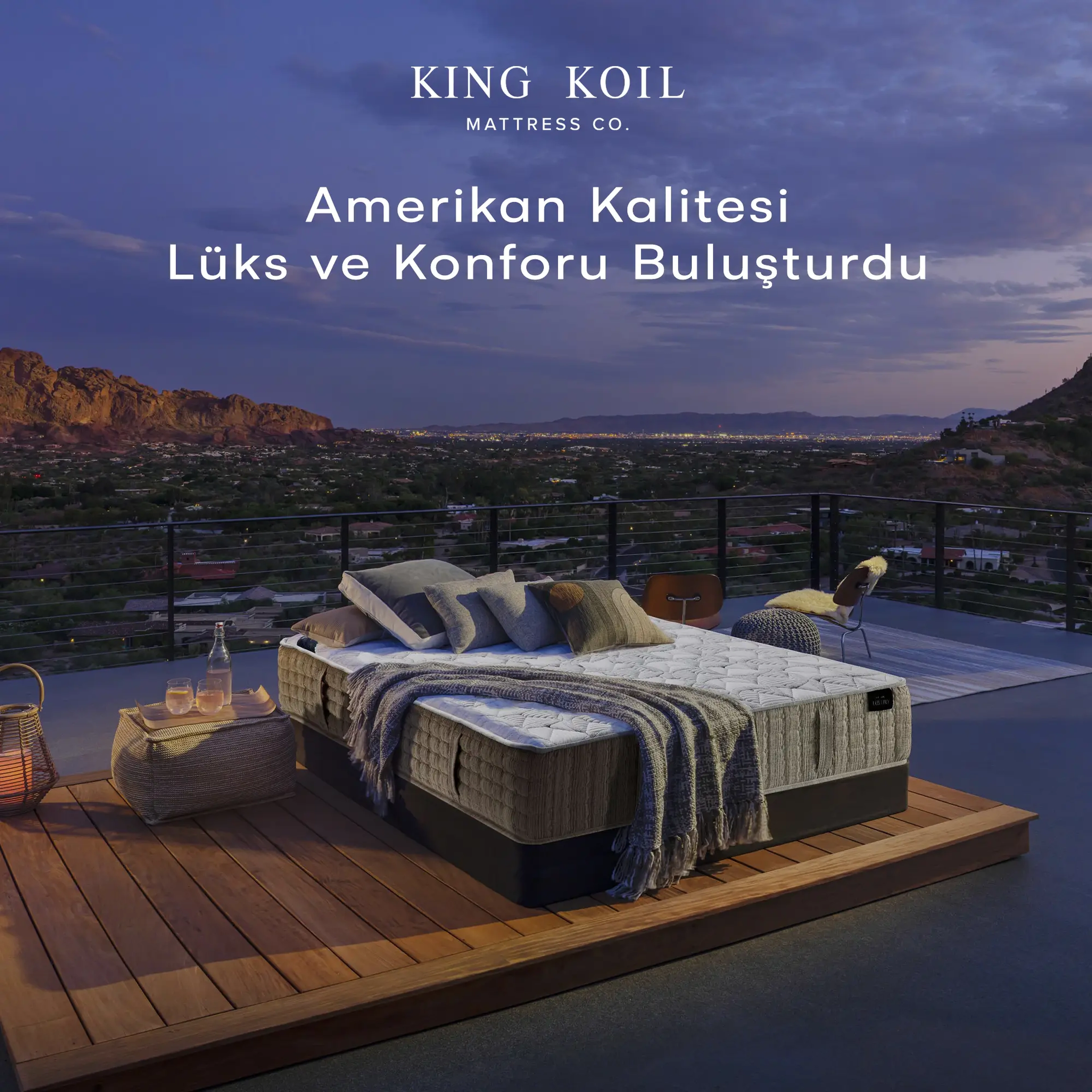 King Koil Amethyste Tay Tüyü Lateks Hybrid Yatak